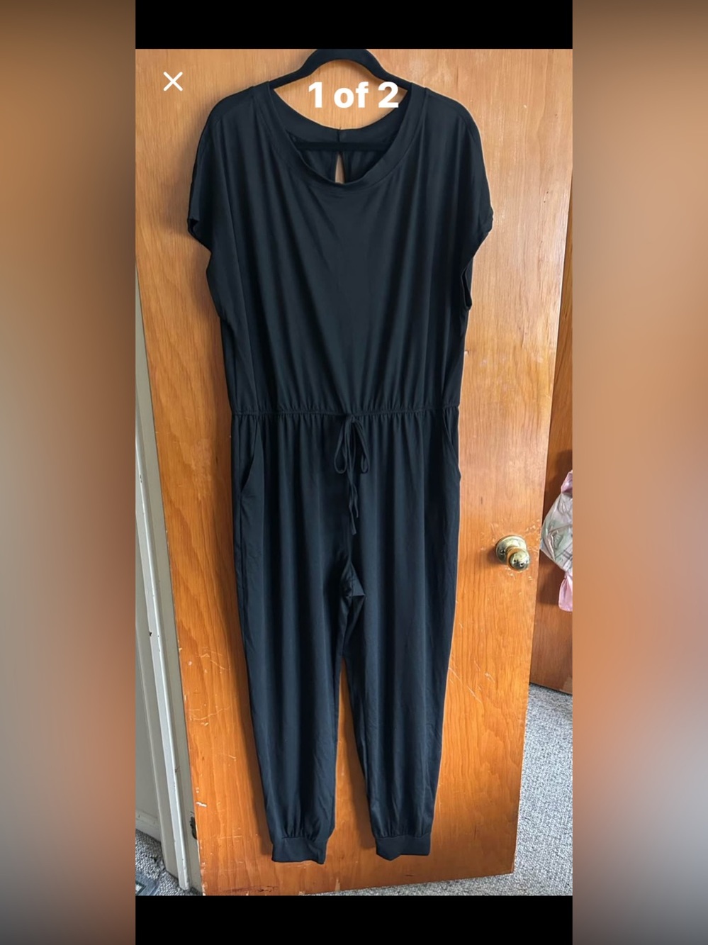 Cider viral Black Short Sleeve Jumpsuit - Picture 2 of 2